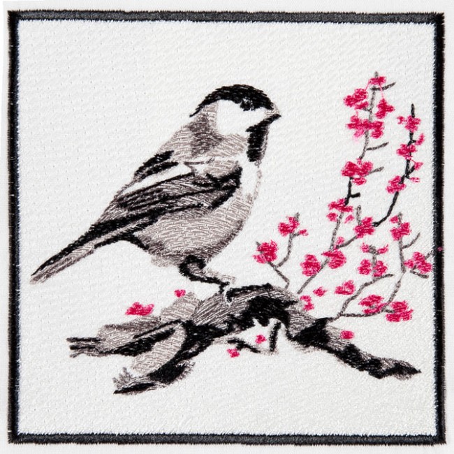 BFC1568 Asian Watercolor Quilt Squares