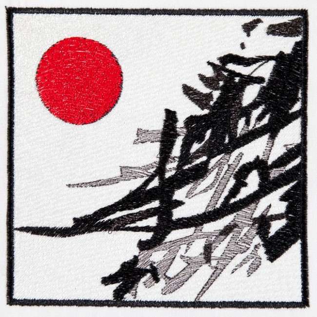 BFC1568 Asian Watercolor Quilt Squares