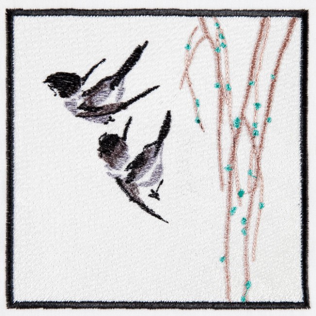 BFC1568 Asian Watercolor Quilt Squares