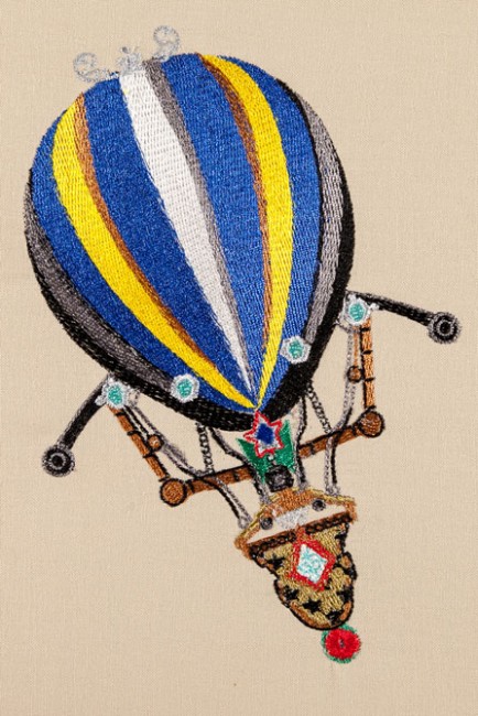 BFC1569 Art Quilt - Steampunk Skies