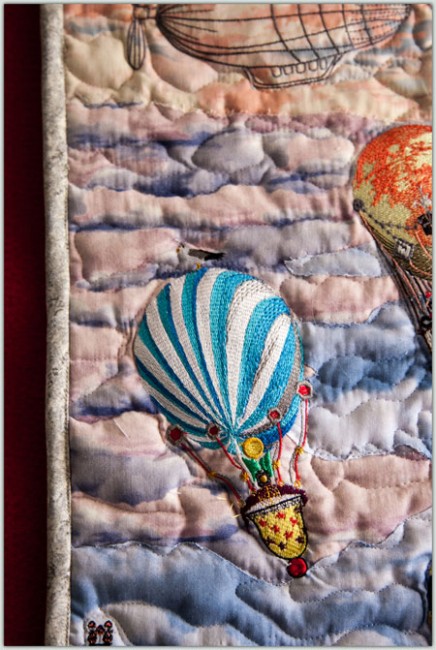 BFC1569 Art Quilt - Steampunk Skies
