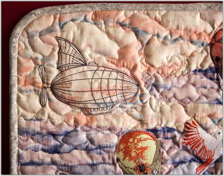 BFC1569 Art Quilt - Steampunk Skies