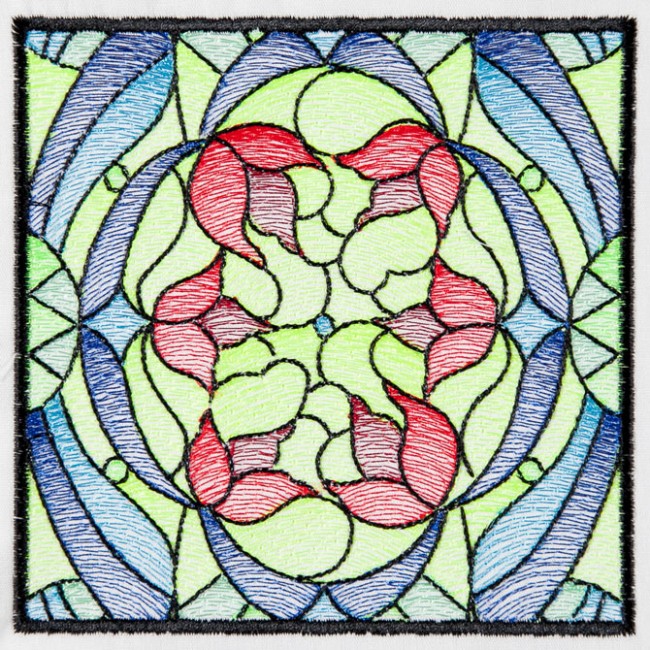 BFC1572 Stained Glass Quilt Squares-Spring
