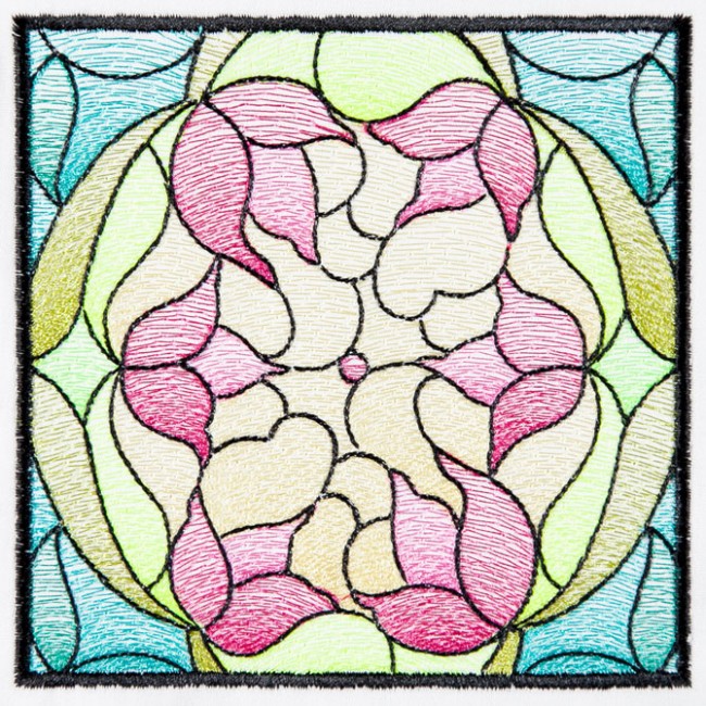 BFC1572 Stained Glass Quilt Squares-Spring
