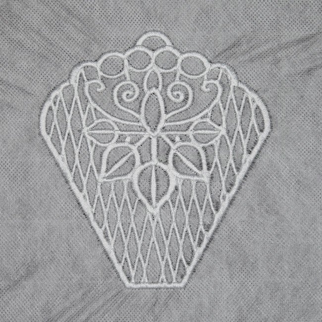 BFC1579 FSL Lace Bowl & Doily with Flowers