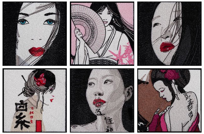 BFC1582 Geisha Quilt Squares