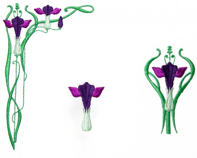 BFC1590 Art Nouveau Floral Motifs