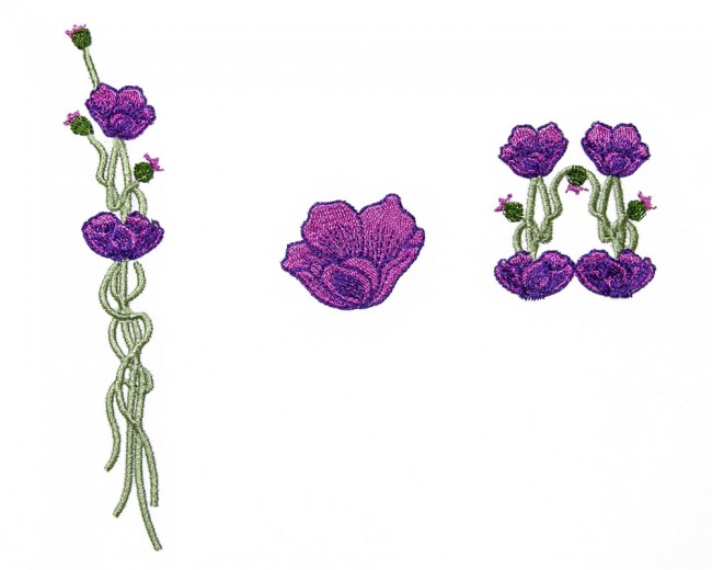 BFC1590 Art Nouveau Floral Motifs