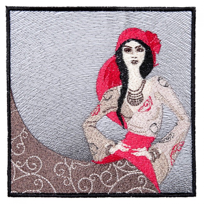 BFC1598 Chic Bohemian Lady Quilt Squares