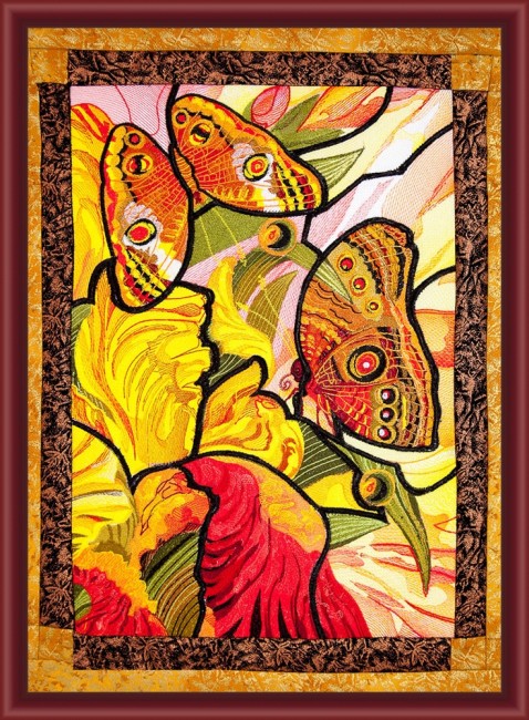 BFC1601 Stained Glass Eye Spot Butterflies