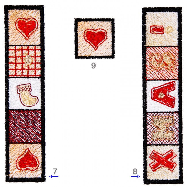 BFC1612 Christmas Quilt Squares with Borders