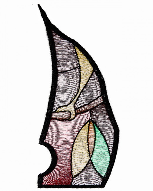 BFC1615 Stained Glass Peacock with Fall Colors