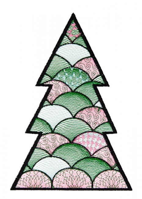 BFC1618 Patchwork Christmas Trees