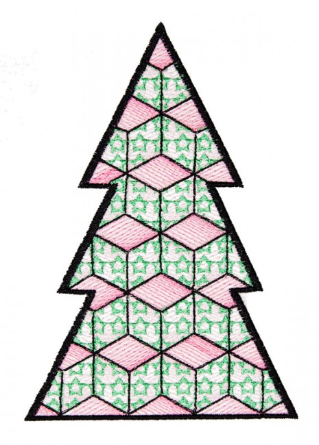 BFC1618 Patchwork Christmas Trees