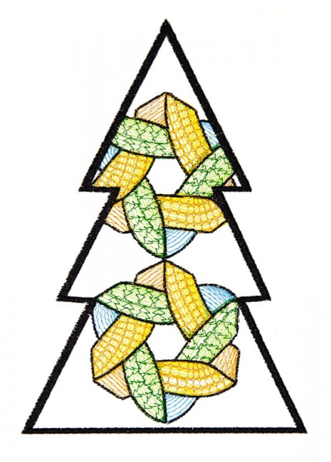 BFC1618 Patchwork Christmas Trees