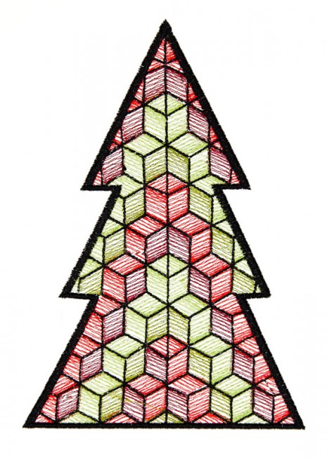 BFC1618 Patchwork Christmas Trees