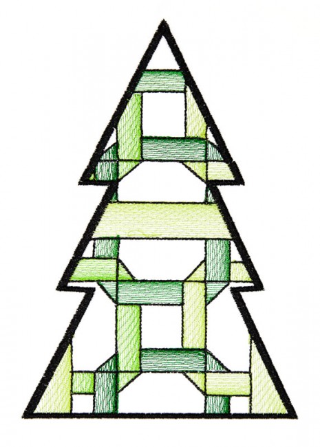 BFC1618 Patchwork Christmas Trees