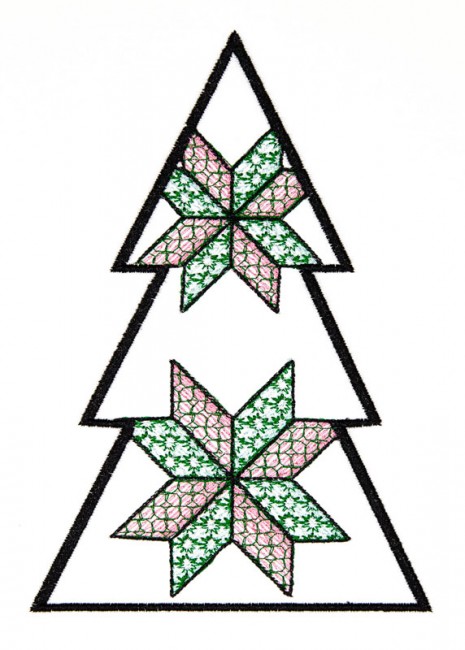 BFC1618 Patchwork Christmas Trees