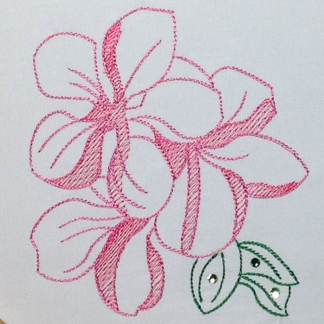 BFC1619 Embellished Floral Outlines