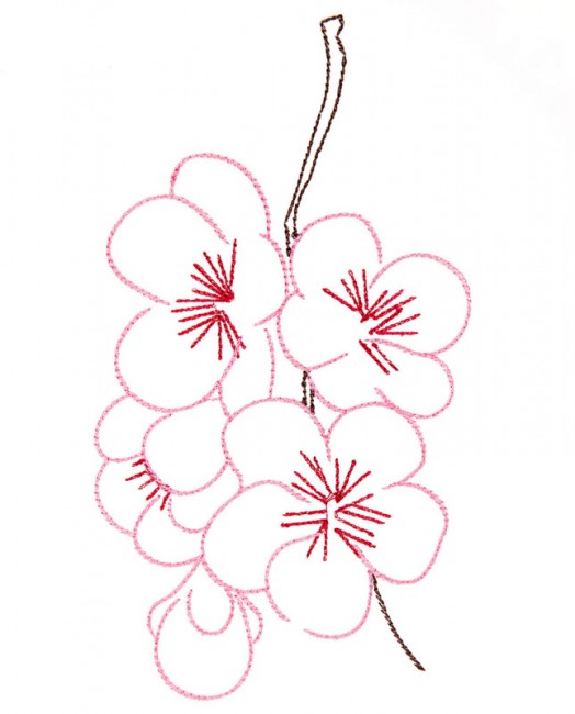 BFC1619 Embellished Floral Outlines