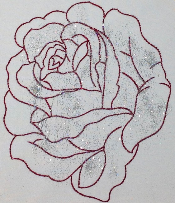 BFC1619 Embellished Floral Outlines