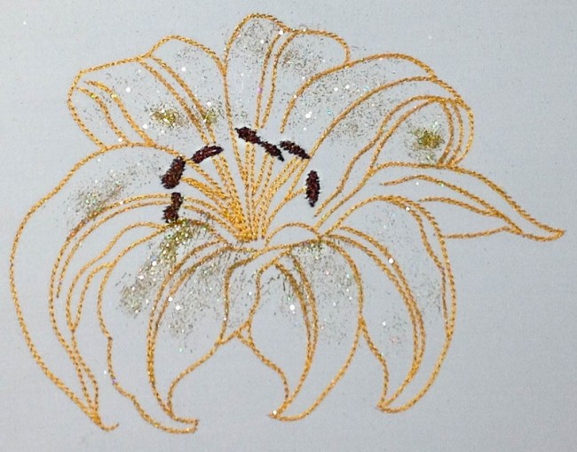 BFC1619 Embellished Floral Outlines