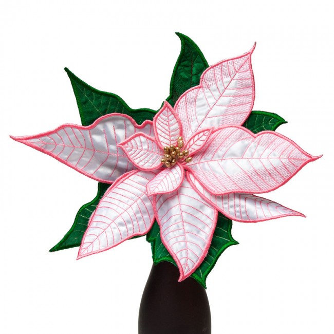 BFC1629 QIH Applique Poinsettias