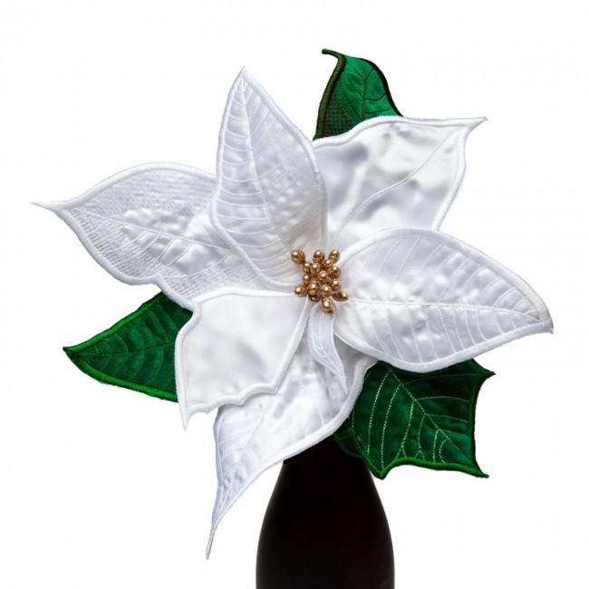 BFC1629 QIH Applique Poinsettias