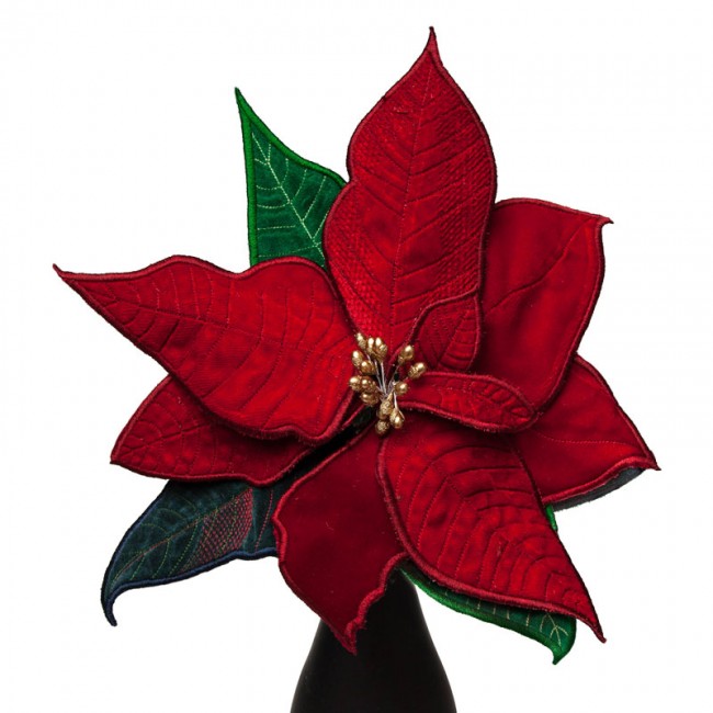 BFC1629 QIH Applique Poinsettias
