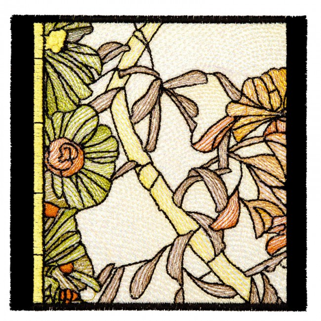 BFC1631 Art Nouveau Winter Stained Glass