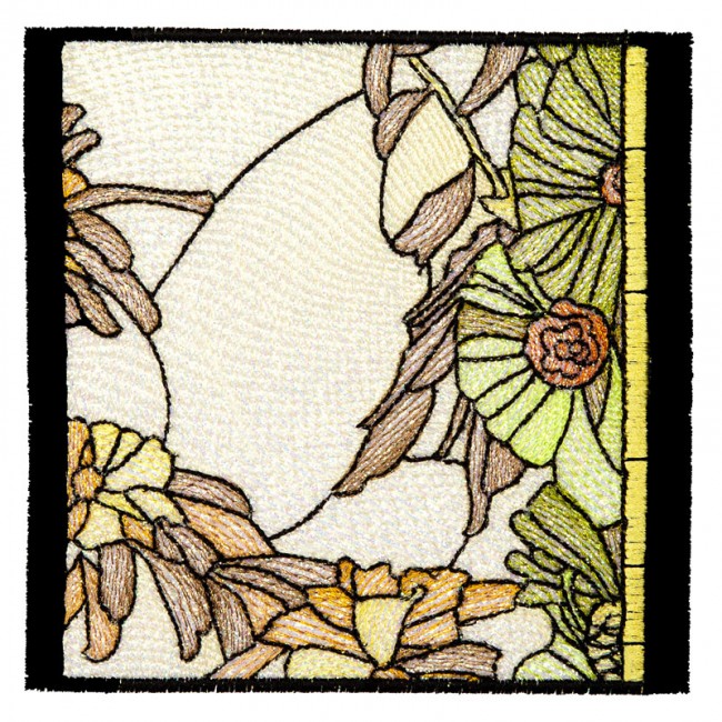 BFC1631 Art Nouveau Winter Stained Glass