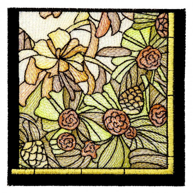 BFC1631 Art Nouveau Winter Stained Glass
