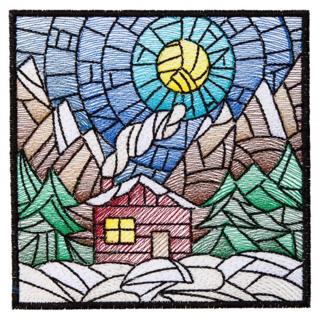 BFC1632 Stained Glass Quilt Squares- Winter