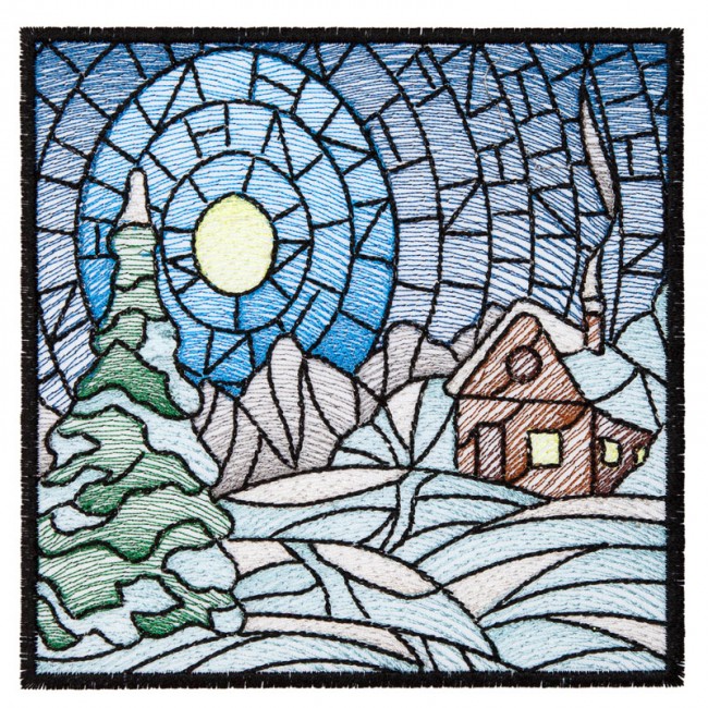 BFC1632 Stained Glass Quilt Squares- Winter