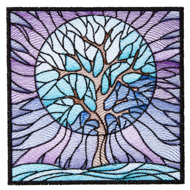 BFC1632 Stained Glass Quilt Squares- Winter