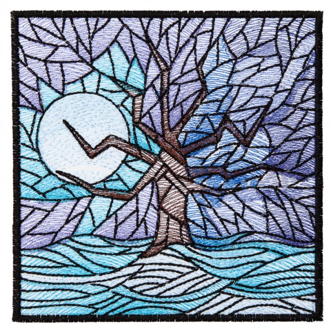 BFC1632 Stained Glass Quilt Squares- Winter