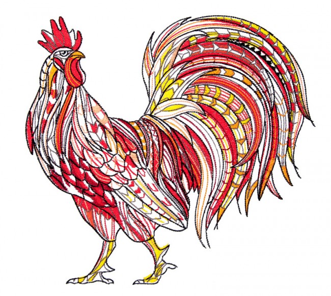 BFC1636 Large Tribal Rooster