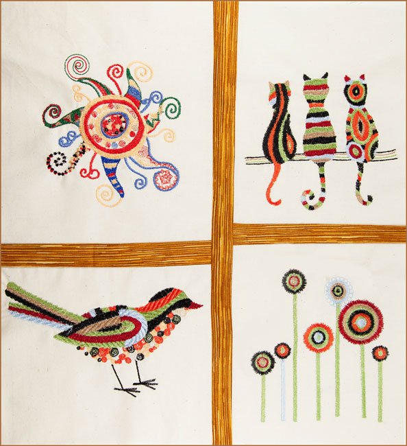 BFC1673 Slightly Tangled Folk Art
