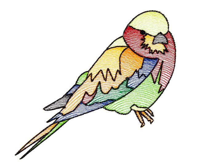 BFC1674 Stained Glass Birds