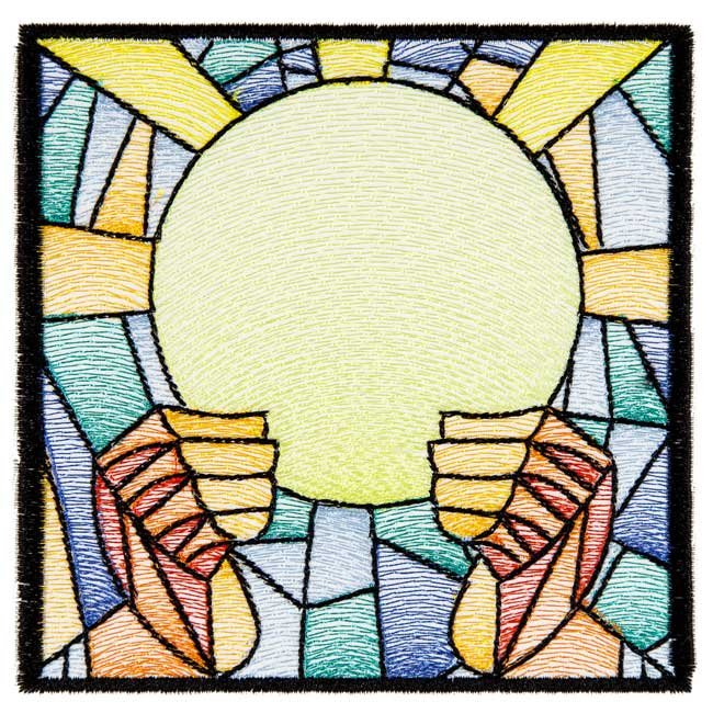 BFC1676 Stained Glass Quilt Squares- Peace