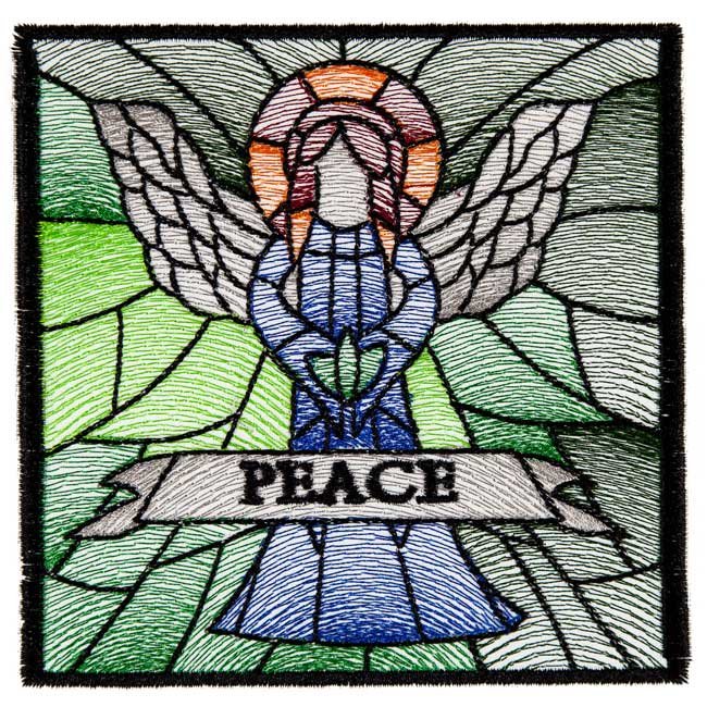 BFC1676 Stained Glass Quilt Squares- Peace