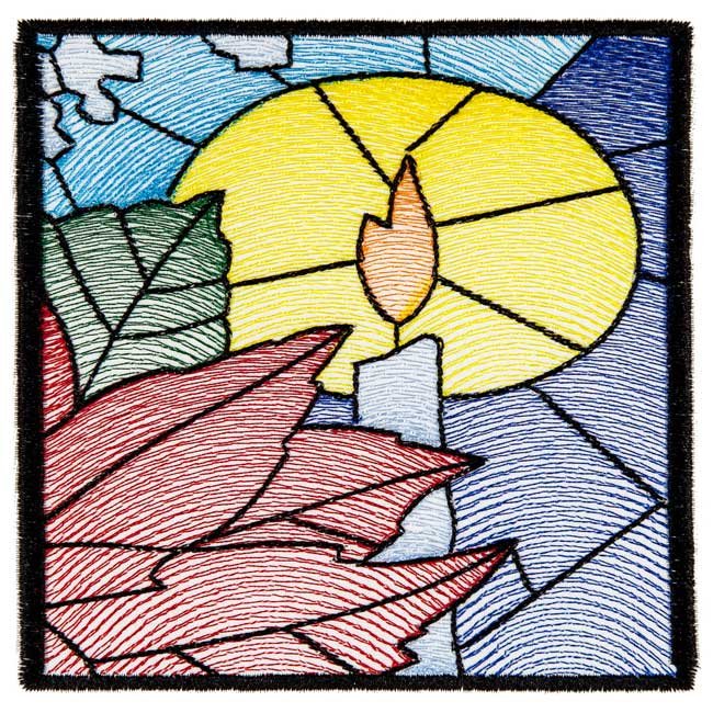 BFC1676 Stained Glass Quilt Squares- Peace