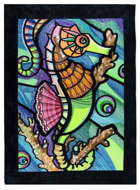 BFC1685 Ching Chou's Stained Glass Seahorse