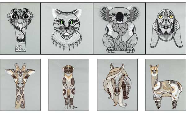 BFC1687 Shades of Tangled Animals
