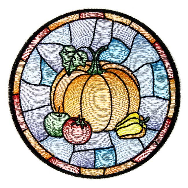 BFC1694 Stained Glass Autumn Quilt Circles