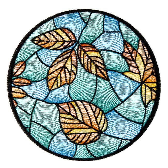 BFC1694 Stained Glass Autumn Quilt Circles