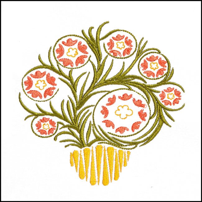 BFC1709 Art Nouveau Floral Qujilt Blocks - 01