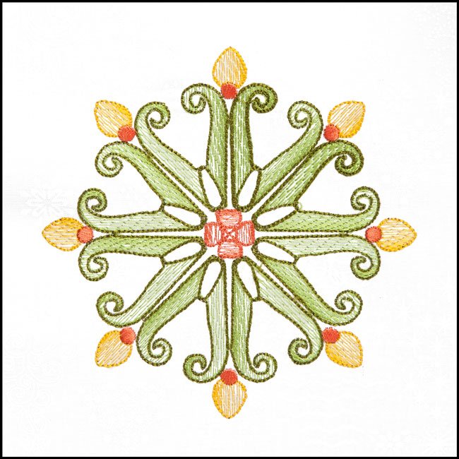 BFC1709 Art Nouveau Floral Quilt Blocks