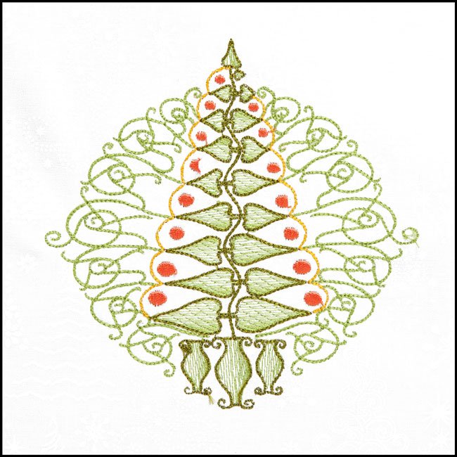 BFC1709 Art Nouveau Floral Quilt Blocks - 11