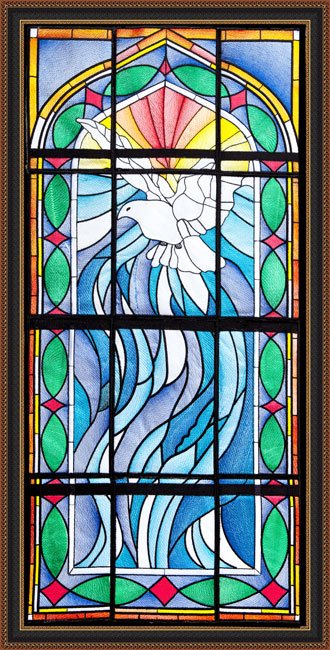 BFC1711 Stained Glass Dove of Peace
